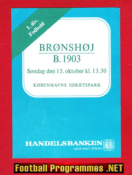 Boldklubben 1903 v Bronshoj 1972 – Denmark