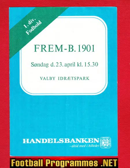 Boldklubben 1903 v Frem 1972 – April – Denmark