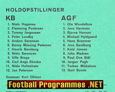 Aarhus Gymnastikforening AGF v Kjøbenhavns Boldklu 1972 Denmark