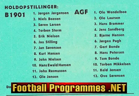 Aarhus Gymnastikforening AGF v B1903 1972 - August - Denmark