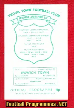 Yeovil Town v Ipswich Town 1973