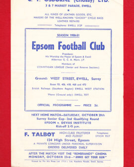 Epsom v Chertsey Town 1950 – Amateur Cup