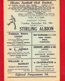 Chester v Stirling Albion 1961