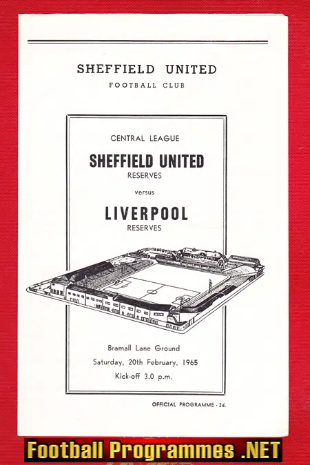 Sheffield United v Liverpool 1965 - Reserves Match
