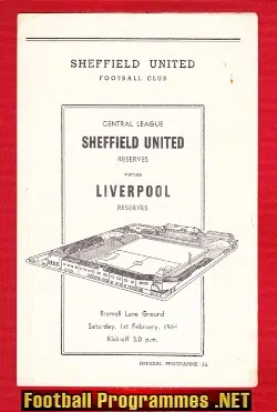 Sheffield United v Liverpool 1964 - Reserves Match