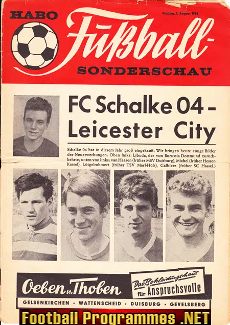 FC Schalke v Leicester City 1968 – Germany German Team