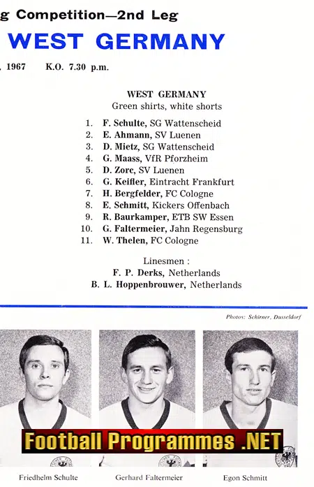 Great Britain v Germany 1967 - Olympic Football Team 67