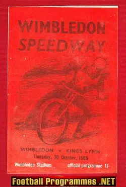 Wimbledon Speedway v Kings Lynn 1968 – October