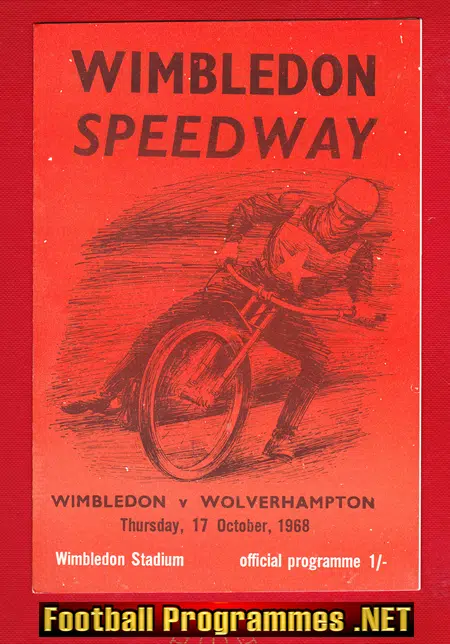 Wimbledon Speedway v Wolverhampton 1968