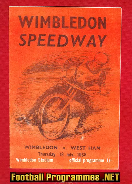 Wimbledon Speedway v West Ham 1968