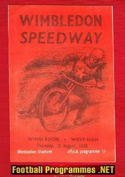 Wimbledon Speedway v West Ham 1968 – August