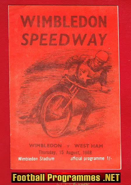 Wimbledon Speedway v West Ham 1968 – August