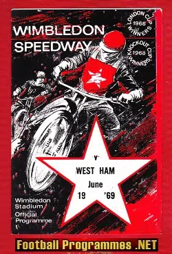 Wimbledon Speedway v West Ham 1969 - June