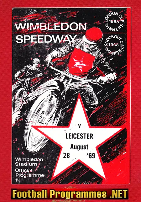 Wimbledon Speedway v Leicester 1969