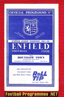 Enfield v Hounslow Town 1962 – Athenian League