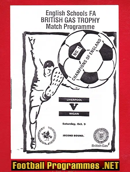Liverpool Boys v Wigan Boys 1980s - Trophy Cup 2nd Round