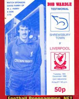 Bob Wardle Testimonial Benefit Game Shrewsbury Town 1986