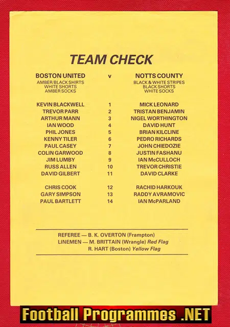 John Moyes Testimonial Benefit Match Boston United 1983