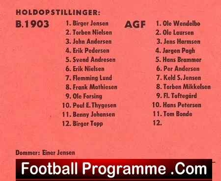 Aarhus Gymnastikforening AGF v B1903 1972 - Denmark