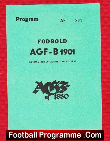 Aarhus Gymnastikforening AGF v B1903 1972 – August – Denmark