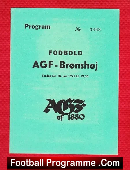 Aarhus Gymnastikforening AGF v Bronshoj 1972 – Denmark