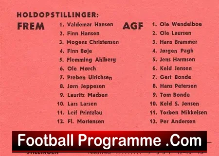 Aarhus Gymnastikforening AGF v Frem 1972 - Denmark