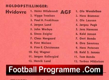 Aarhus Gymnastikforening AGF v Hvidovre 1972 - Denmark