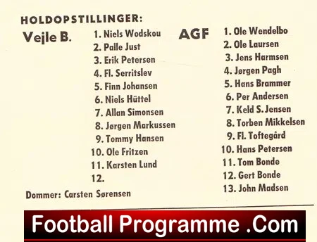 Aarhus Gymnastikforening AGF v Vejle 1972 - Denmark
