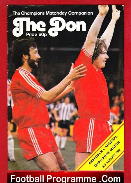 Aberdeen v Arsenal 1980 – Friendly Challenge Match