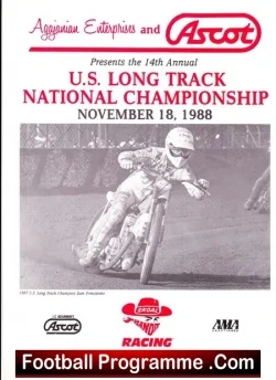 America Speedway Long Track Championship 1988 - speedway programme