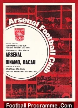Arsenal v Dinamo Bacau 1970 – Fairs Cup