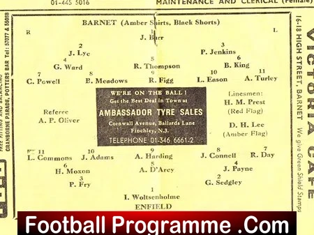 Barnet v Enfield 1968