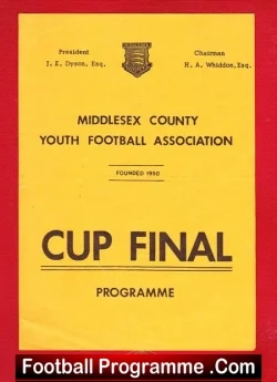 Barnet v Enfield 1978 - Youth Cup Final - football programme
