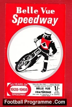 Belle Vue Speedway v Coatbridge 1968