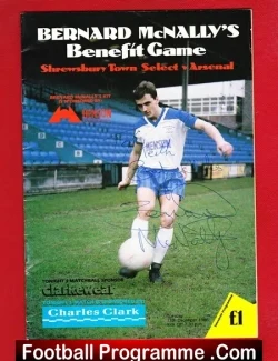 Bernard McNally Testimonial Benefit Match Shrewsbury Town SIGNED