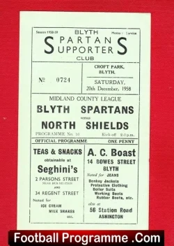 Blyth Spartans v North Shields 1958