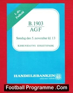Boldklubben 1903 V Aarhus Gymnastikforening AGF 1972 – Denmark