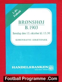 Boldklubben 1903 v Bronshoj 1972 – Denmark