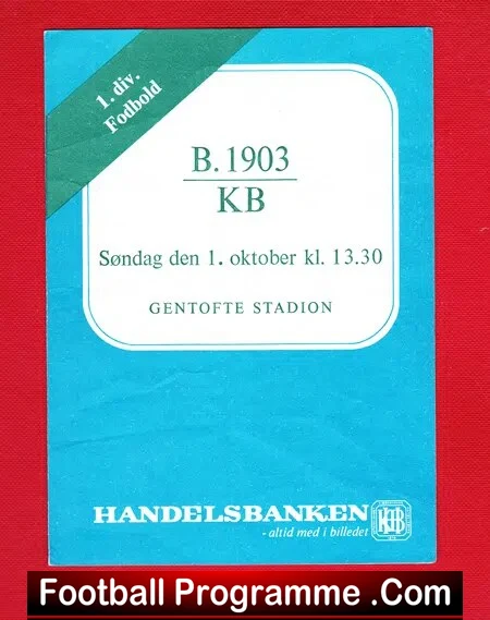 Boldklubben 1903 v KjÃ¸benhavns Boldklub 1972 – Denmark
