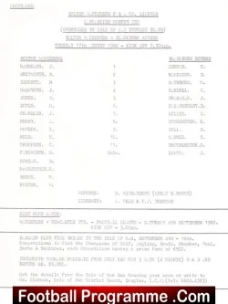 Bolton Wanderers v Blackburn Rovers 1982 – Isle Of Mann IOM