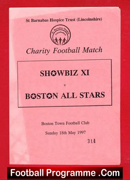 Boston All Stars v Showbiz XI 1997 – Charity Match