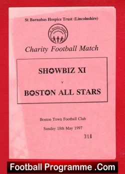 Boston All Stars v Showbiz XI 1997 – Charity Match