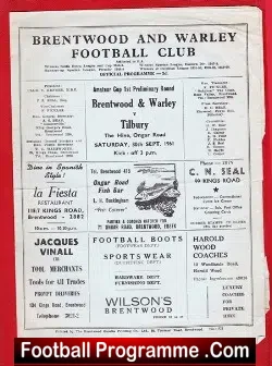 Brentwood Warley v Tilbury 1961 – Amateur Cup