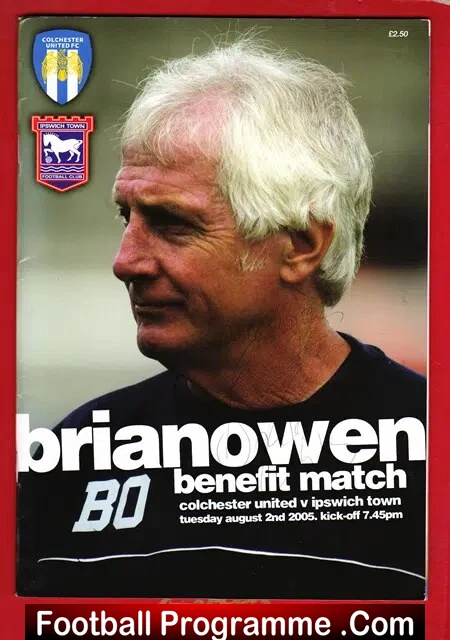 Brian Owen Testimonial Benefit Match Colchester United 05 SIGNED