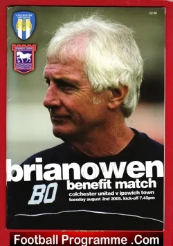 Brian Owen Testimonial Benefit Match Colchester United 05 SIGNED