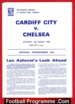 Cardiff City v Chelsea 1982 – Pre Season Friendly Match