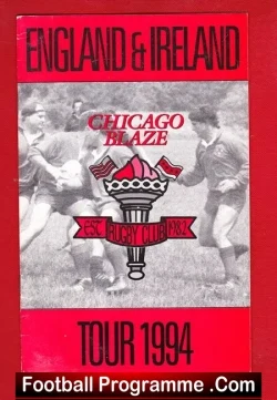 Chicago Blaze Rugby Club Tour v England + Ireland 1994