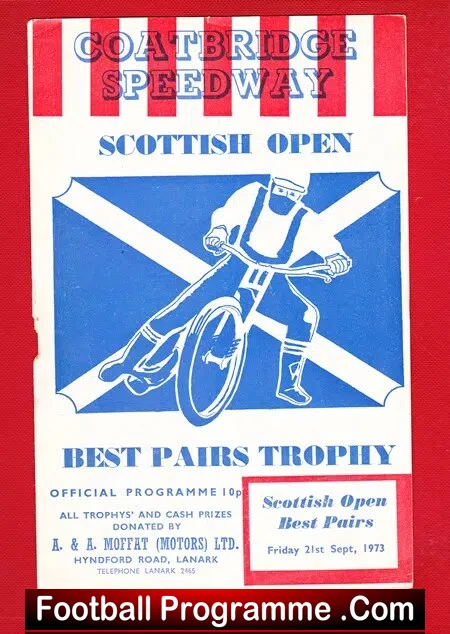 Coatbridge Speedway Best Pairs Trophy 1973