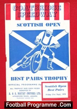 Coatbridge Speedway Best Pairs Trophy 1973