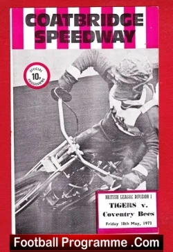 Coatbridge Speedway v Coventry 1973 - Bees - speedway programme